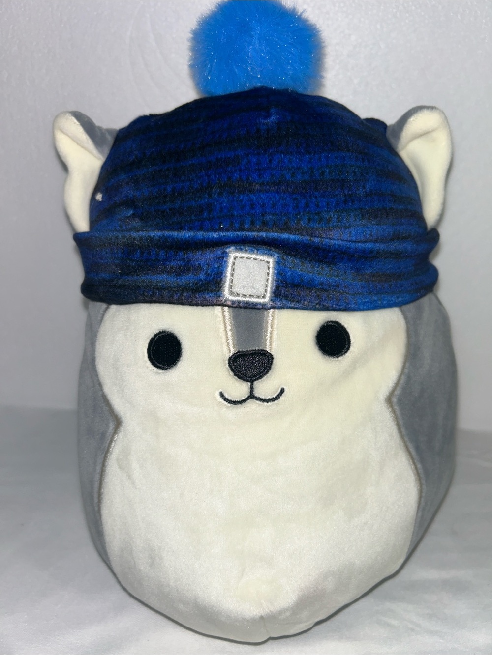 Squishmallows Tilman Husky dog with hat no tags